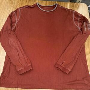 Kuhl Kommando Crew Shirt Mens Xxl Burnt Orange Wildfibre Cotton Long Sleeve